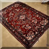 D12. Hand knotted rug. 5'2” x 3'8” - $325